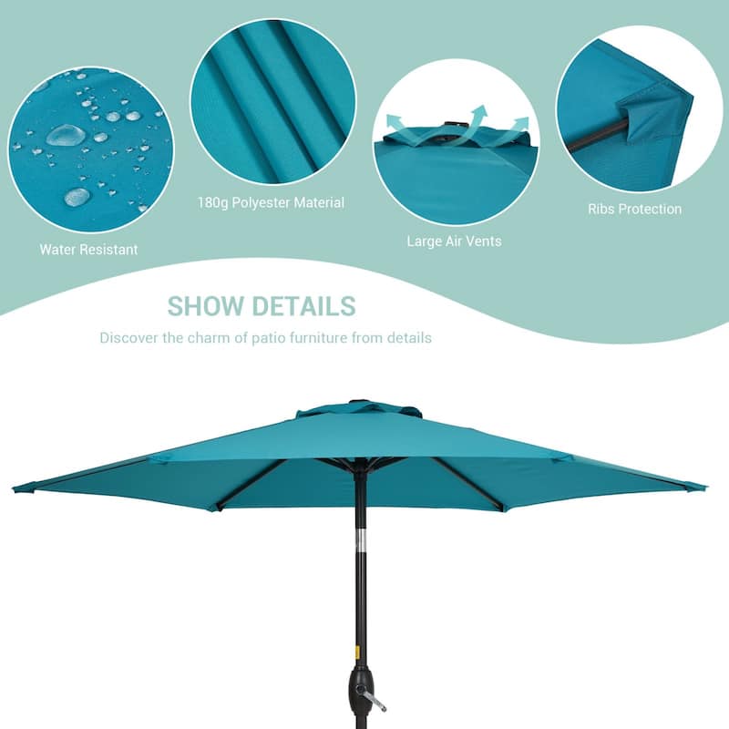 Bonosuki 7.5Ft Patio Market Umbrella Weather-Resistant Table Umbrella
