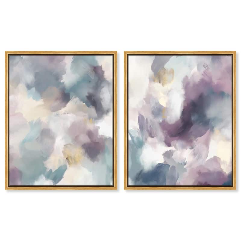Golden Reflections Canvas Set of 2 by Art Remedy - 30" x 36" - Gold