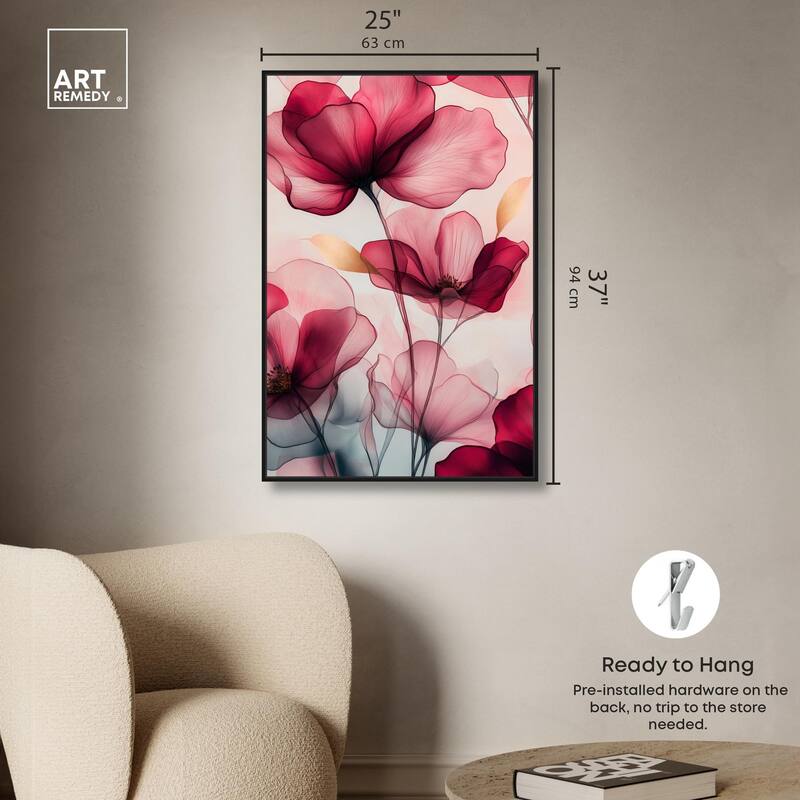 Chiffon Cherry Charm Canvas by Art Remedy