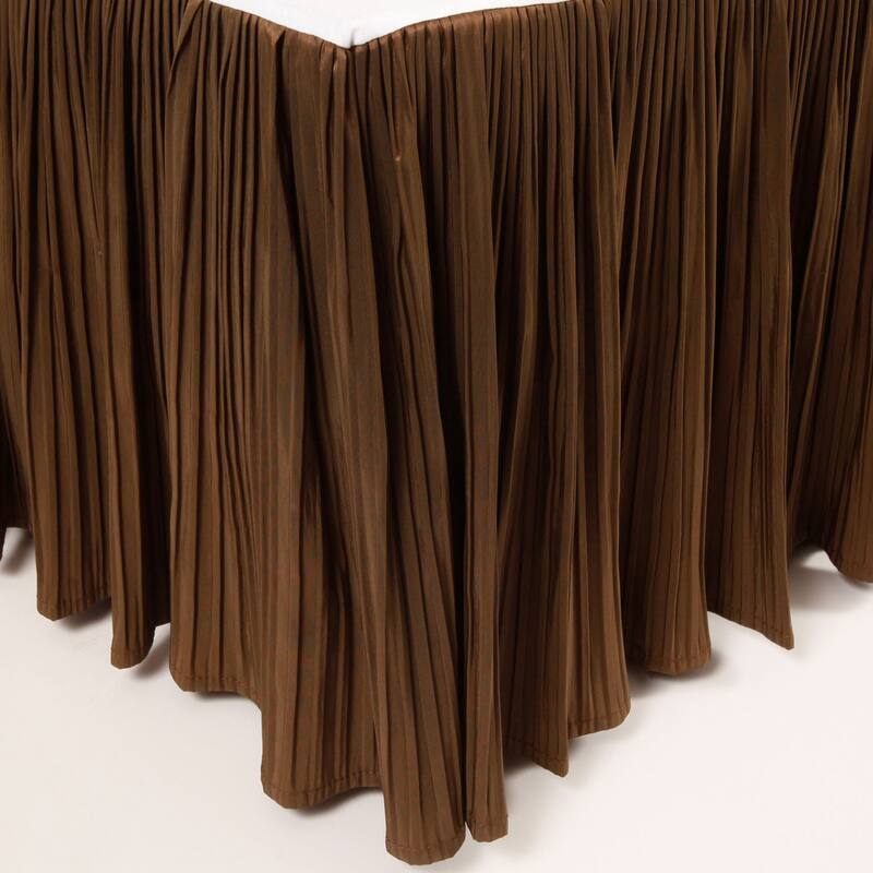Serenta Pleated Bedskirt 18" Drop - 32 Color Options - King - Chocolate