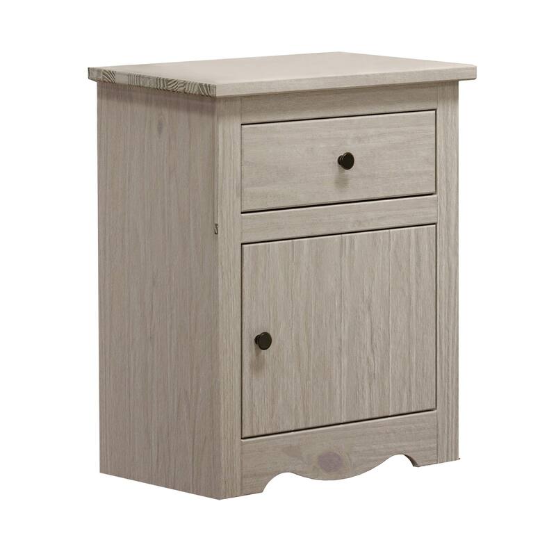 White 1 Drawer 21 in. W Nightstand with Sturdy Hardware and Ample Storage