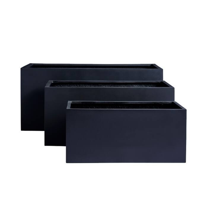 Dreampatio Oakland 1-Piece Fiberstone Rectangular Planter Set