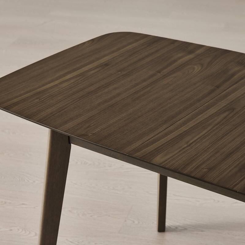 Spruce & Spring Extendable Dining Table Set with Upholstered Dining Chairs