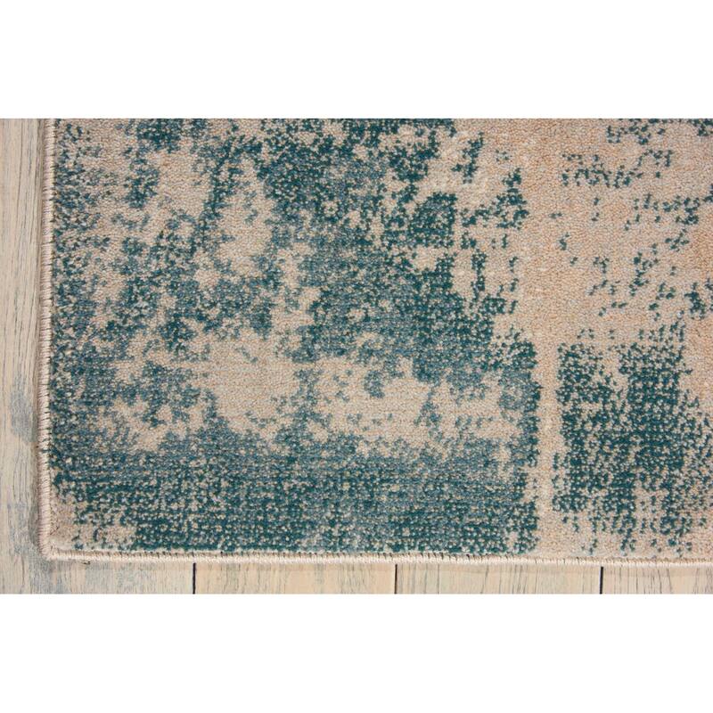 Power Loomed Abstract Modern Non Skid Stain Resistant Area Rug - 126' X '94' X '0.5