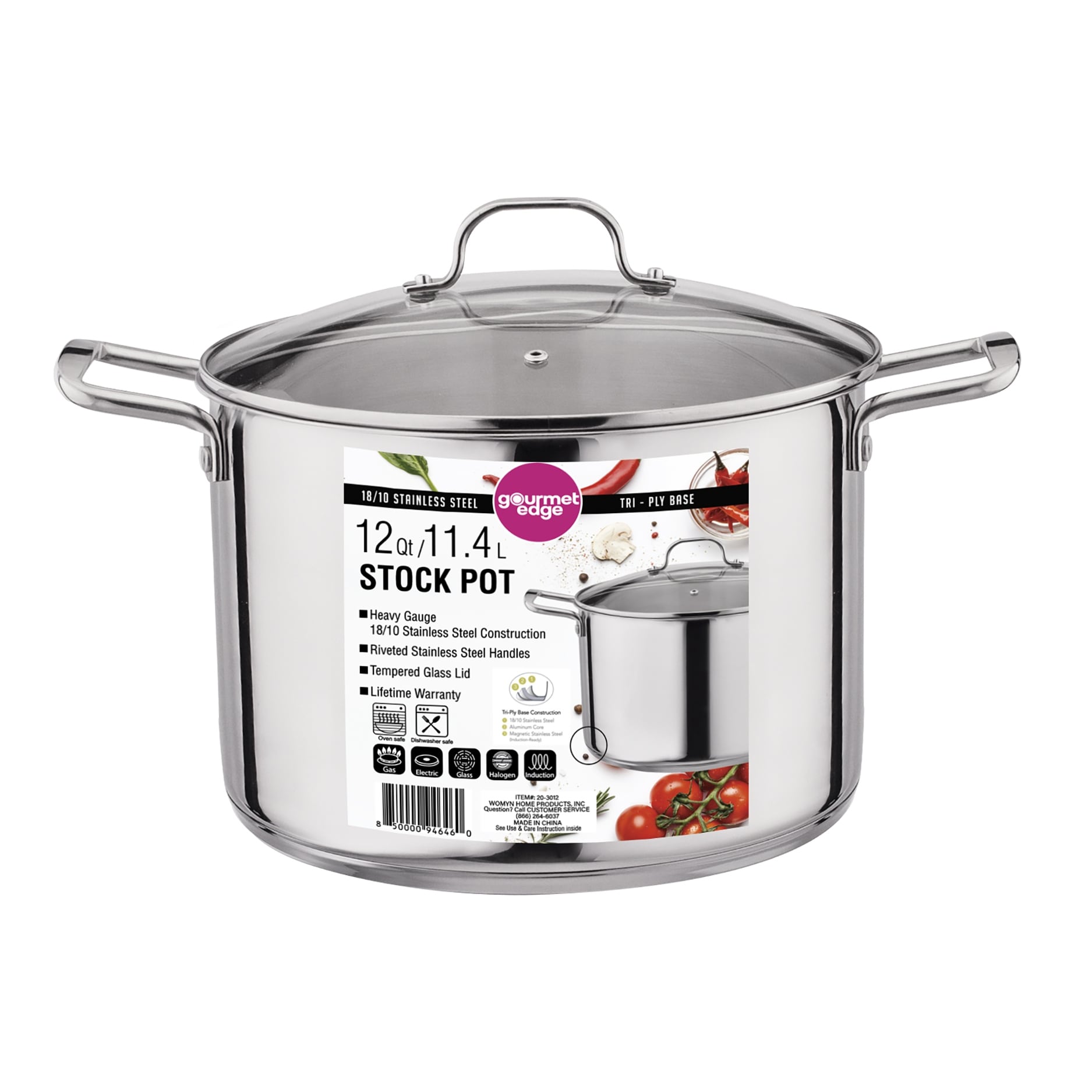 Classic Farberware 18/10 Stainless Steel 6 Quart Stock Pot with