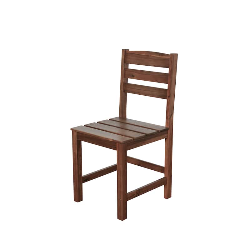 Roomfitters 6-Piece Acacia Wood Outdoor Dining Set with Bench and 4 Chairs, Rectangular Table for Patio and Backyard