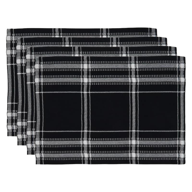 Plaid Design Dinner Placemats (Set of 4)