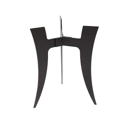 Achla Designs Large Indoor Outdoor Ibex II Plant Stand With Curved Legs, 18 Inch Tall, Black Powder Coat Finish