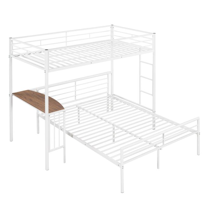 Twin Over Full Bunk Bed with Desk