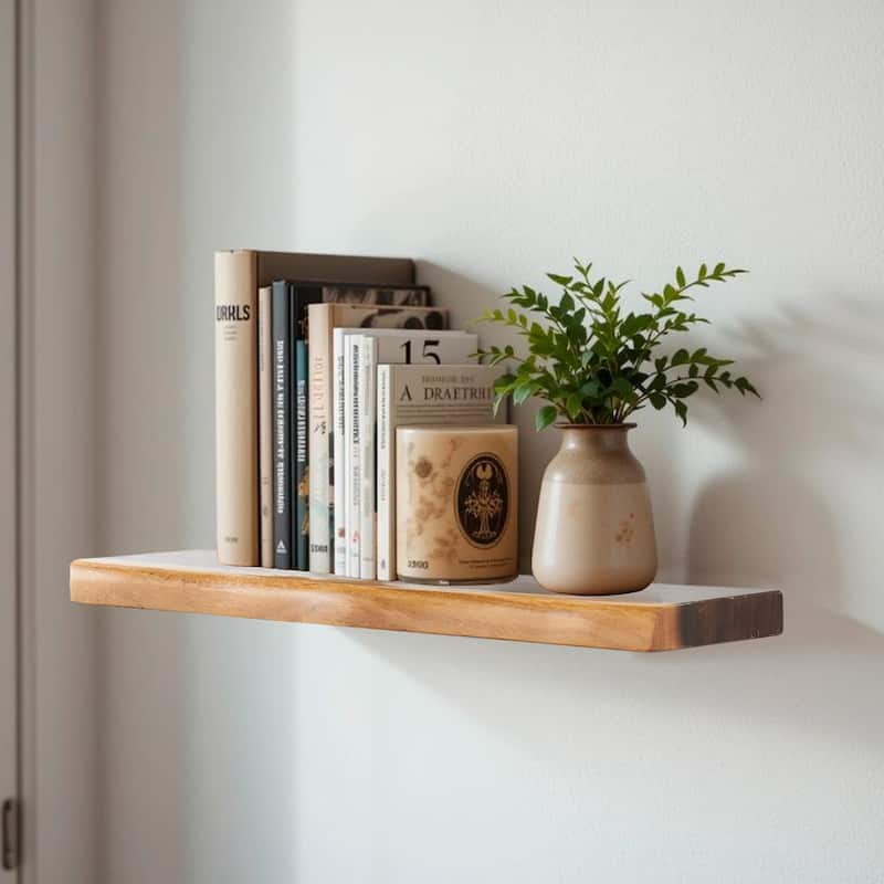 Acacia Wood Shelf with Live Edge