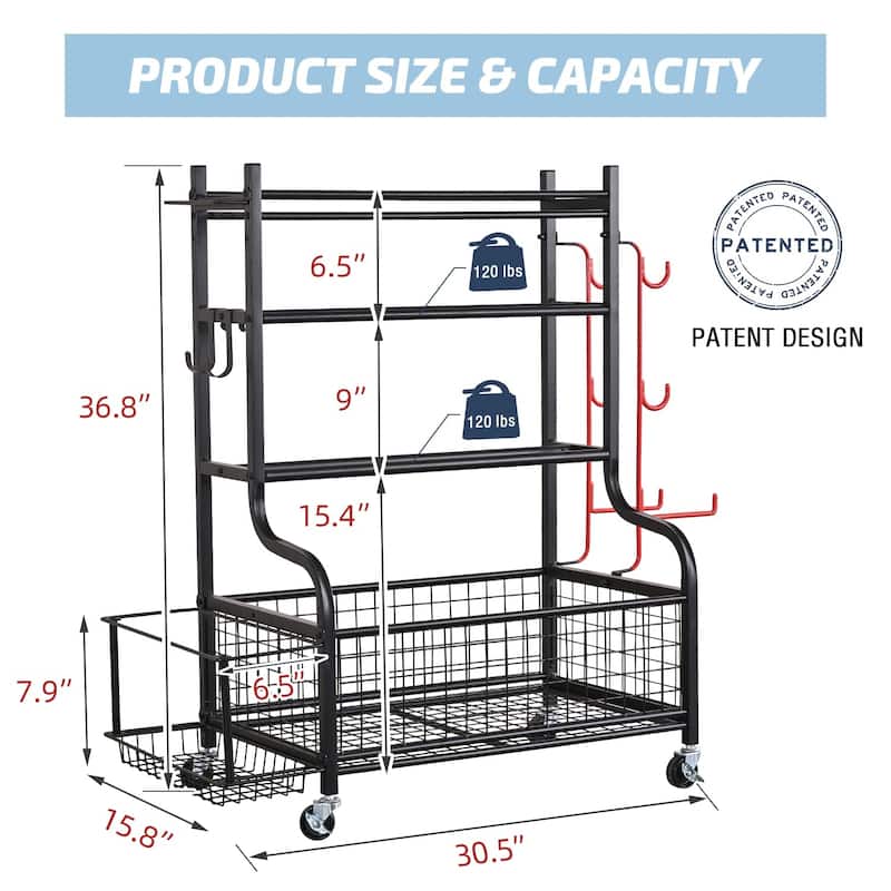 Dumbbell Rack, Weight Rack, Home Gym Storage for Yoga Mat and Balls, Equipment Organzier