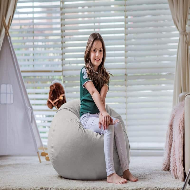 Stuffed Storage Bean Bag Chair Cover (X-Large)