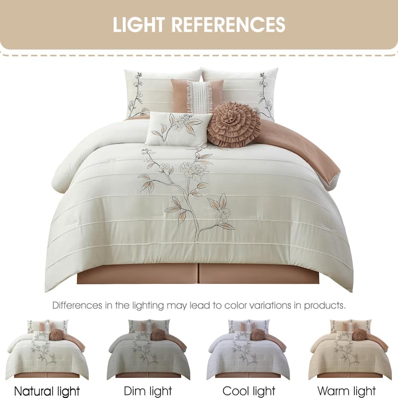 Nanshing Blair 7 Piece Botanical Comforter Set
