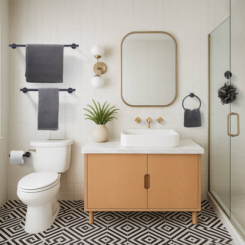 WOWOW 6-Piece Bath Hardware Set with Mounting Hardware