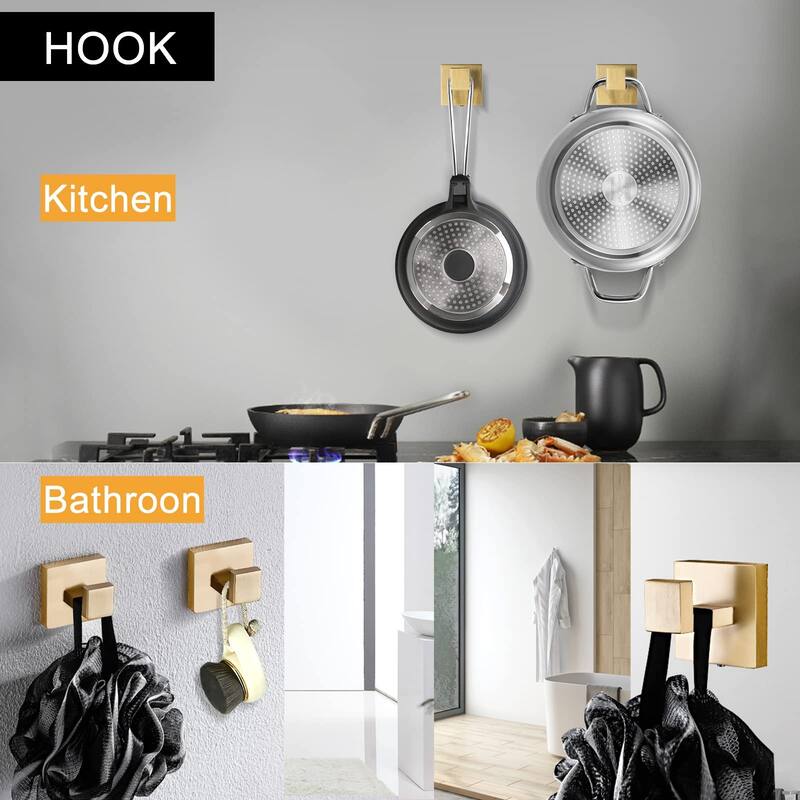 Topcraft Wall Mounted Stainless Steel Bathroom Accessory Set of 5
