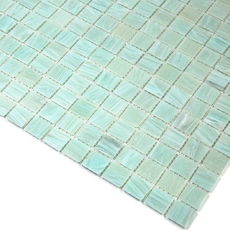 Apollo tile 12" x 12" Celestial Glossy Light Pistachio Green Glass Tile (20 sq ft/case) - 20 Pack