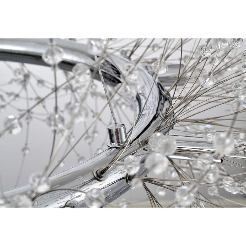 Liria 9-Light Chrome Clear Beads Firework Chandelier