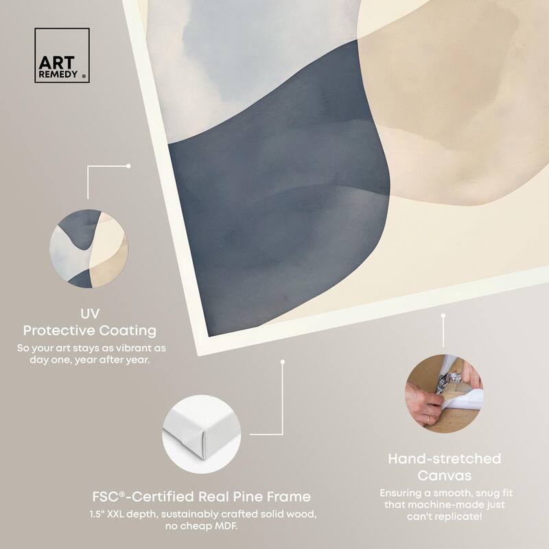 Organic Ovals Canvas by Art Remedy, Gallery Wrapped