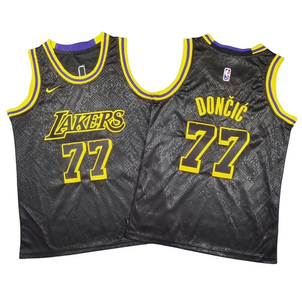 Youth Lakers Luka Doncic Black Los Angeles Mamba City Edition Vest