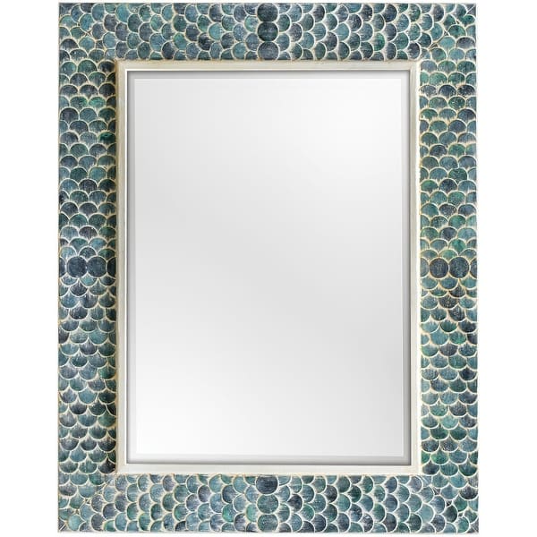 slide 2 of 6, Uttermost Makaria Tropical Coastal Mermaid Large Wall Mirror with Coastal Blue