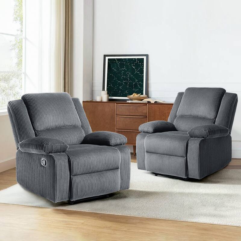 Corduroy Adjustable Recliner Chair Sofa for Living Room