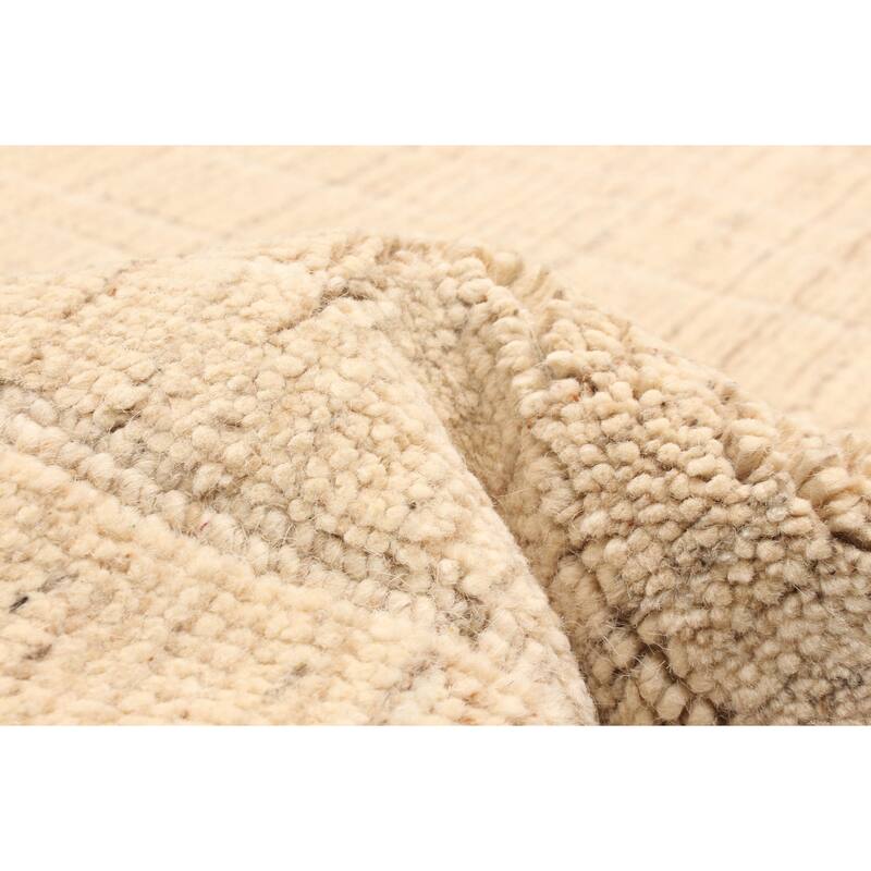 ECARPETGALLERY Hand Tufted Timeless Beige Wool Rug - 5'1 x 7'9