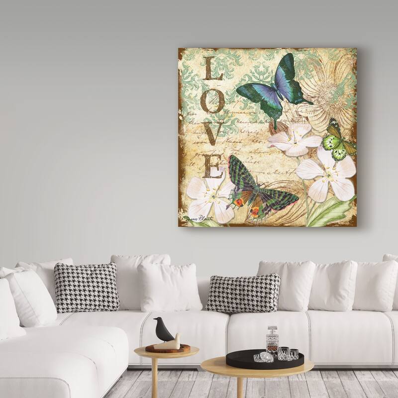 Jean Plout 'Inspirational Butterflies Love' Canvas Art