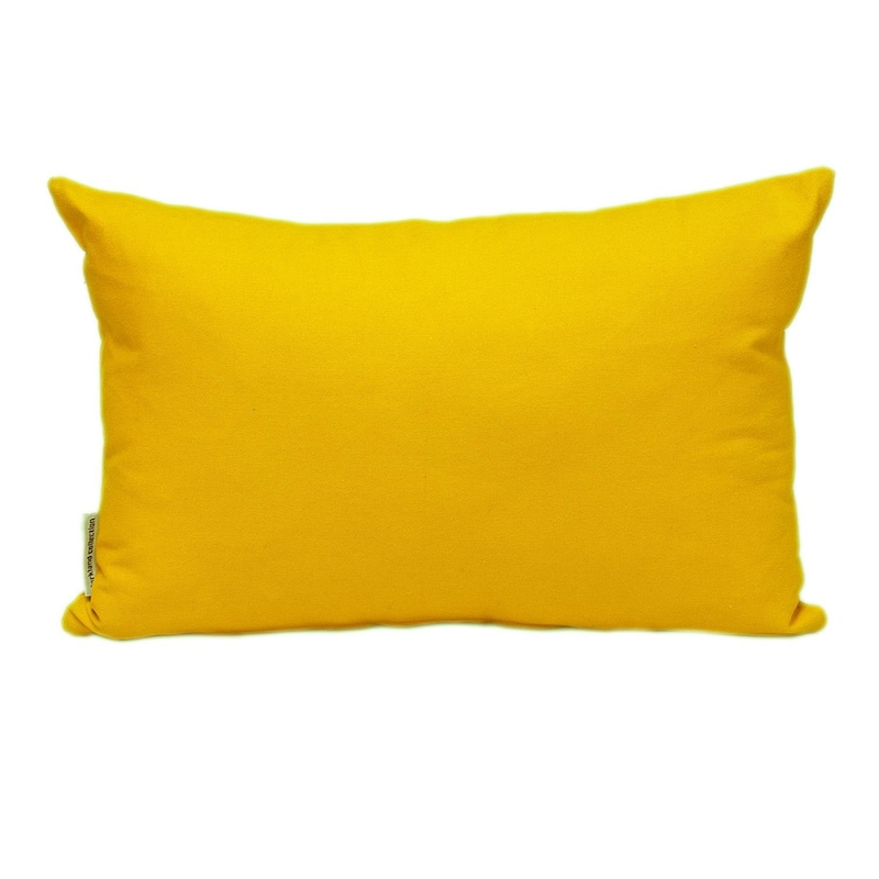Rectangular Cotton Throw Pillow with Zipper - 18" - Mustard Yellow