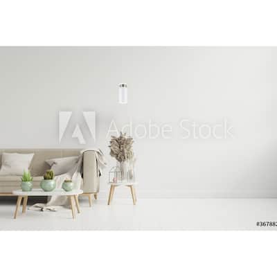 Eglo Olvero 1-Light Satin Nickel LED Pendant with Frosted and Clear Glass