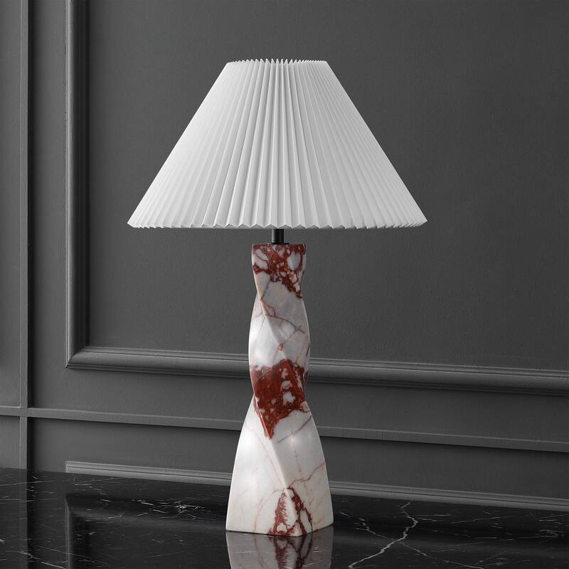 SAFAVIEH Couture Mayalenn Travertine Table Lamp - 18"W x 18"D x 29"H