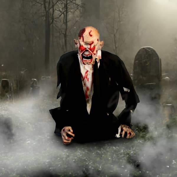 slide 2 of 11, Haunted Hill Farm Damien by Tekky, Premium Halloween Animatronic