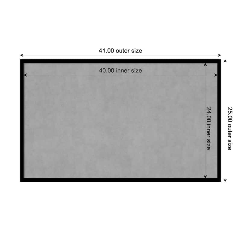 Amanti Art Black Gallery Deep Framed Magnetic Board - Board Size 40x24