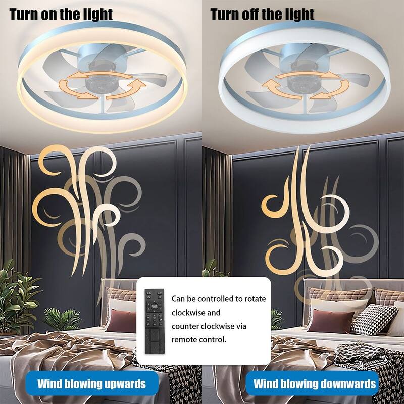 20'' Remote Control Ceiling Fan with Dimmable LED