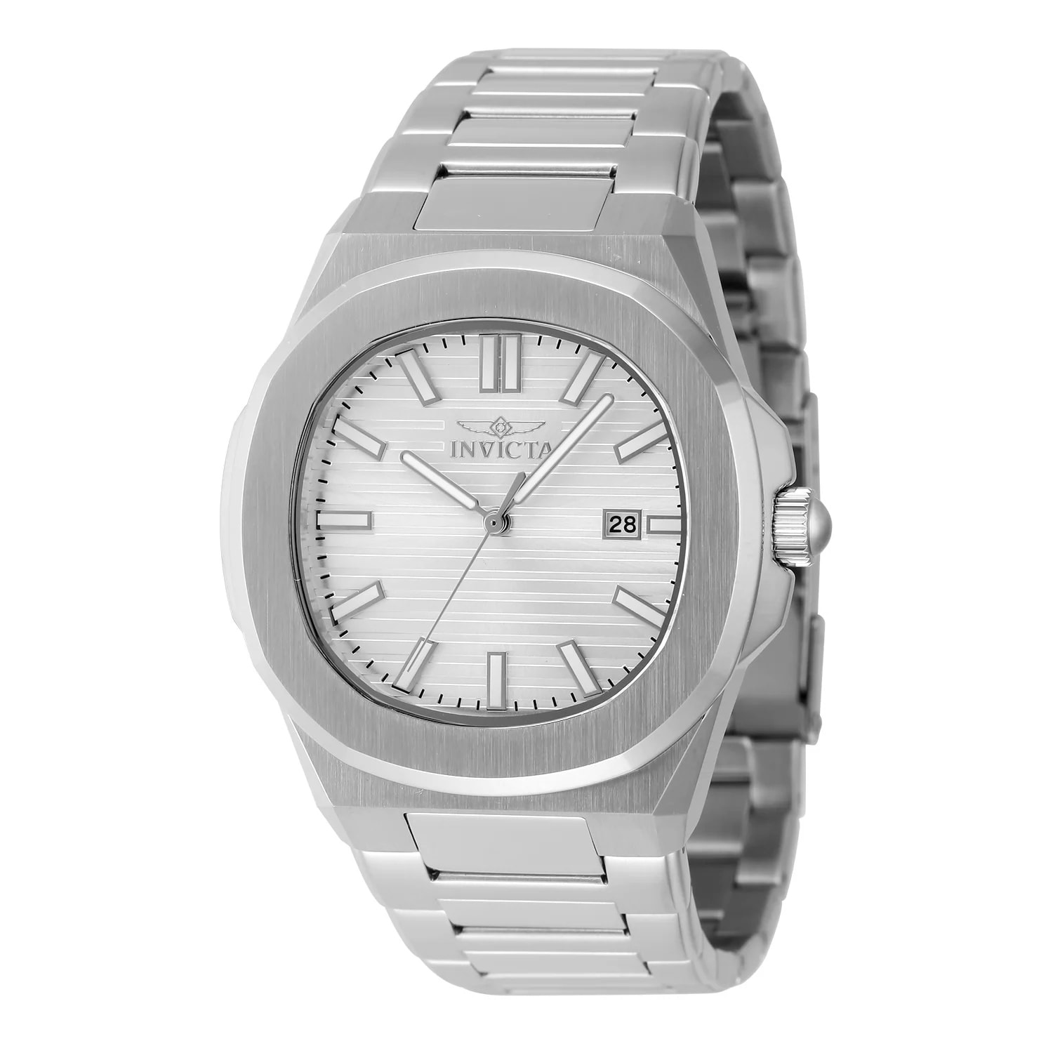 Invicta Men's 48318 Speedway Quartz 3 Hand Silver Dial Watch