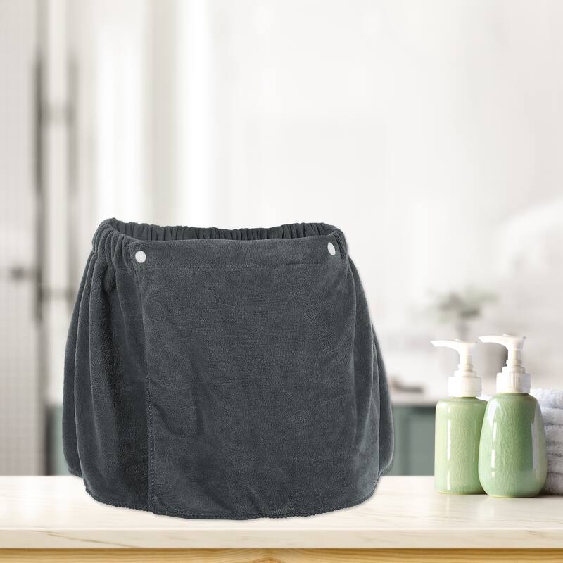 2 Pcs Men's Bath Wrap Towel, Body Wrap for Shower Spa, Adjustable Robes - Gray - 11.81"x 55.12"