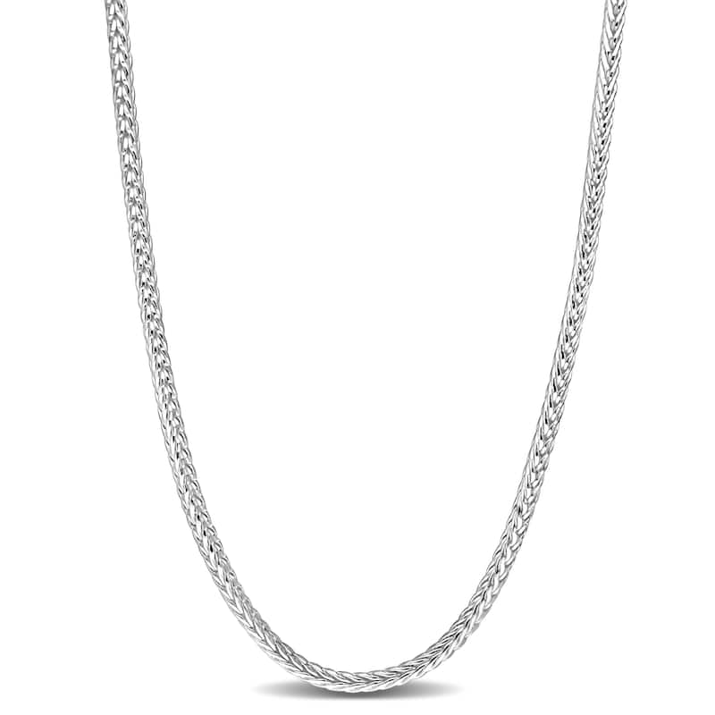 Miadora Sterling Silver Foxtail Chain Necklace