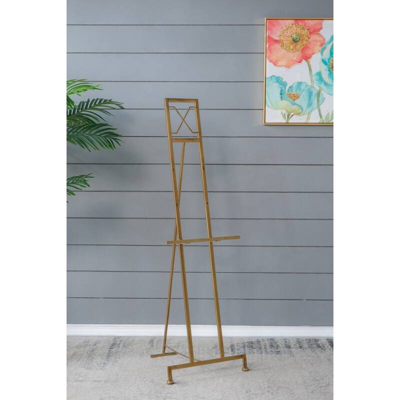 Small Floor Standing Easel Display Stand - 57" - Gold