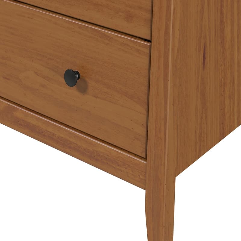 Jela Solid Wood 4 Drawer Dresser - Caramel