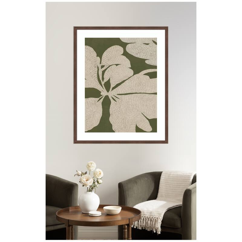 Kate and Laurel Leafy Whispers by Treechild Framed Wall Art Print