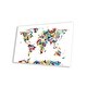 World Map Paint Drops Print On Acrylic Glass by Michael Tompsett - Bed ...