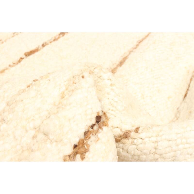 ECARPETGALLERY Braid weave Sienna Cream Wool Rug - 5'5 x 7'7