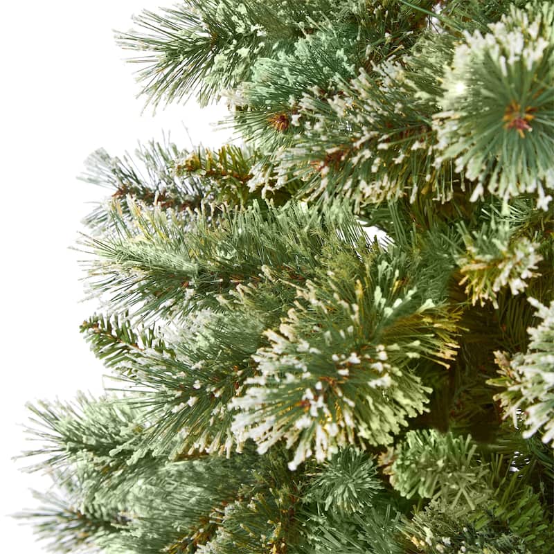 7' Slim Wisconsin Snow Tip Pine Artificial Christmas Tree, Unlit - 7 Foot