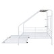 preview thumbnail 7 of 38, Metal Full Size House Bed with Trundle and Built-in Shelf
