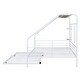 preview thumbnail 36 of 78, Metal House Bed with Trundle, Twin/Full Size Daybed Playhouse Bed with Bulit-in Storage Shelves and Metal Grid for Kids Teens