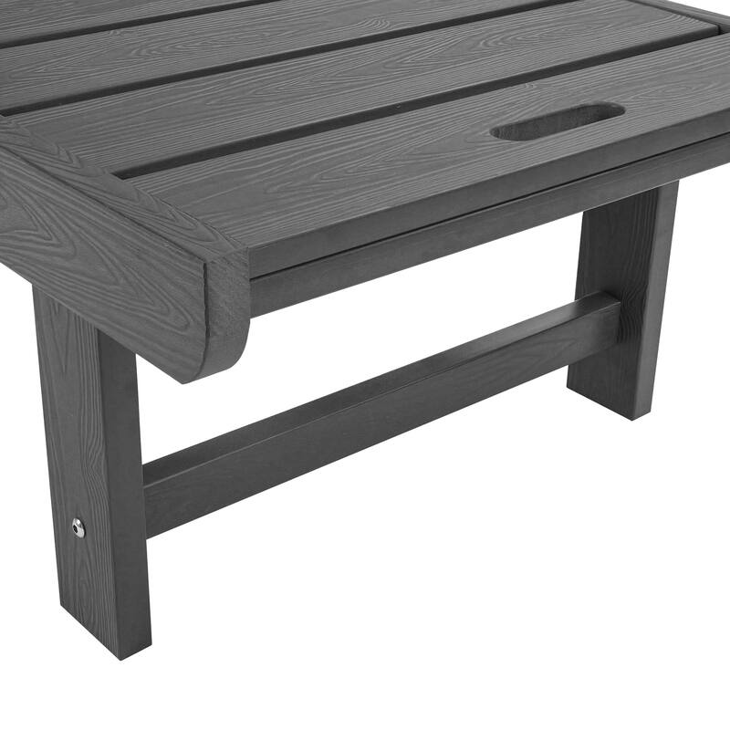 LUE BONA Outdoor Chaise Lounge Plastic Patio Chaise Lounge Chairs with Side Table