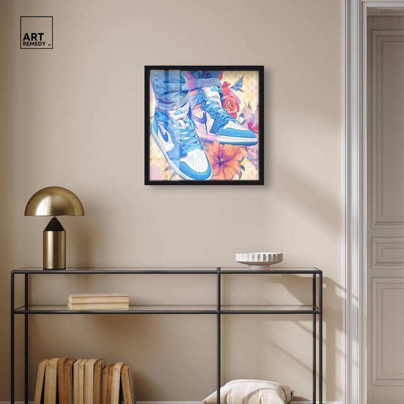Sneakers in Bloom Shadowbox by Art Remedy