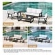 preview thumbnail 34 of 99, 5-Piece Teak Outdoor Conversation Set with Tables.
