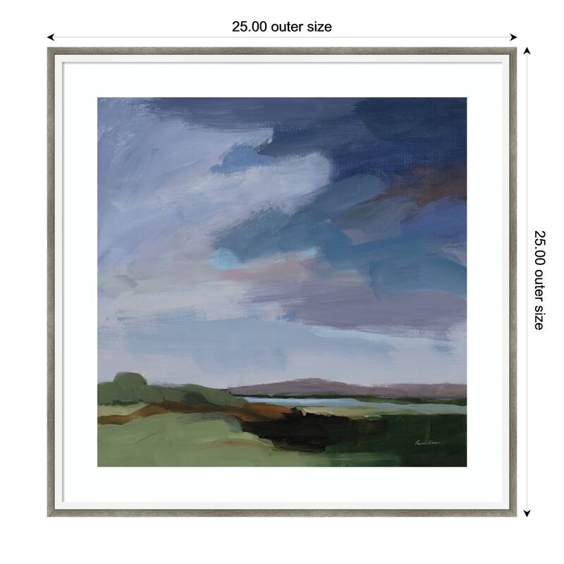 Incoming by Pamela Munger Wood Framed Wall Art Print - Lucie Silver White - 25 x 25 in