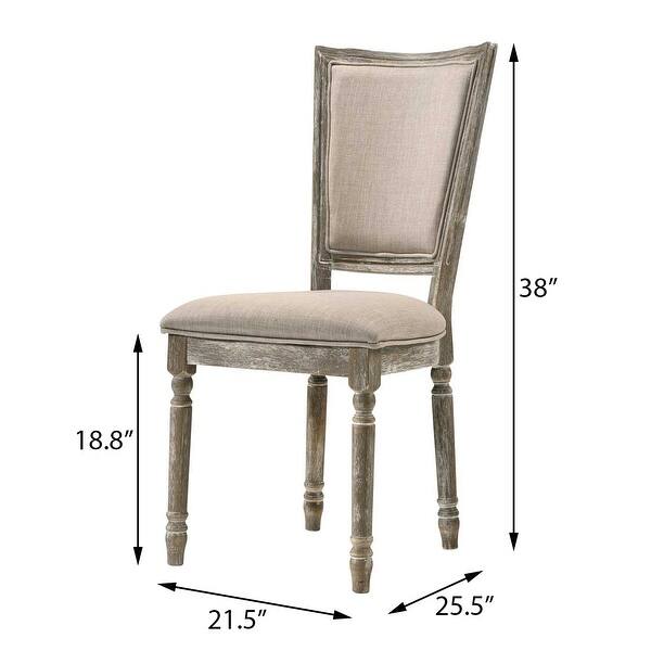 Cambria Beige and Reclaimed Grey Padded Seat Side Chairs (Set of 2 ...