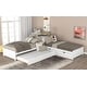 preview thumbnail 5 of 25, Double Twin Pine L-shaped Platform Bed with Convertible Trundle, Drawers, Built-in Desk